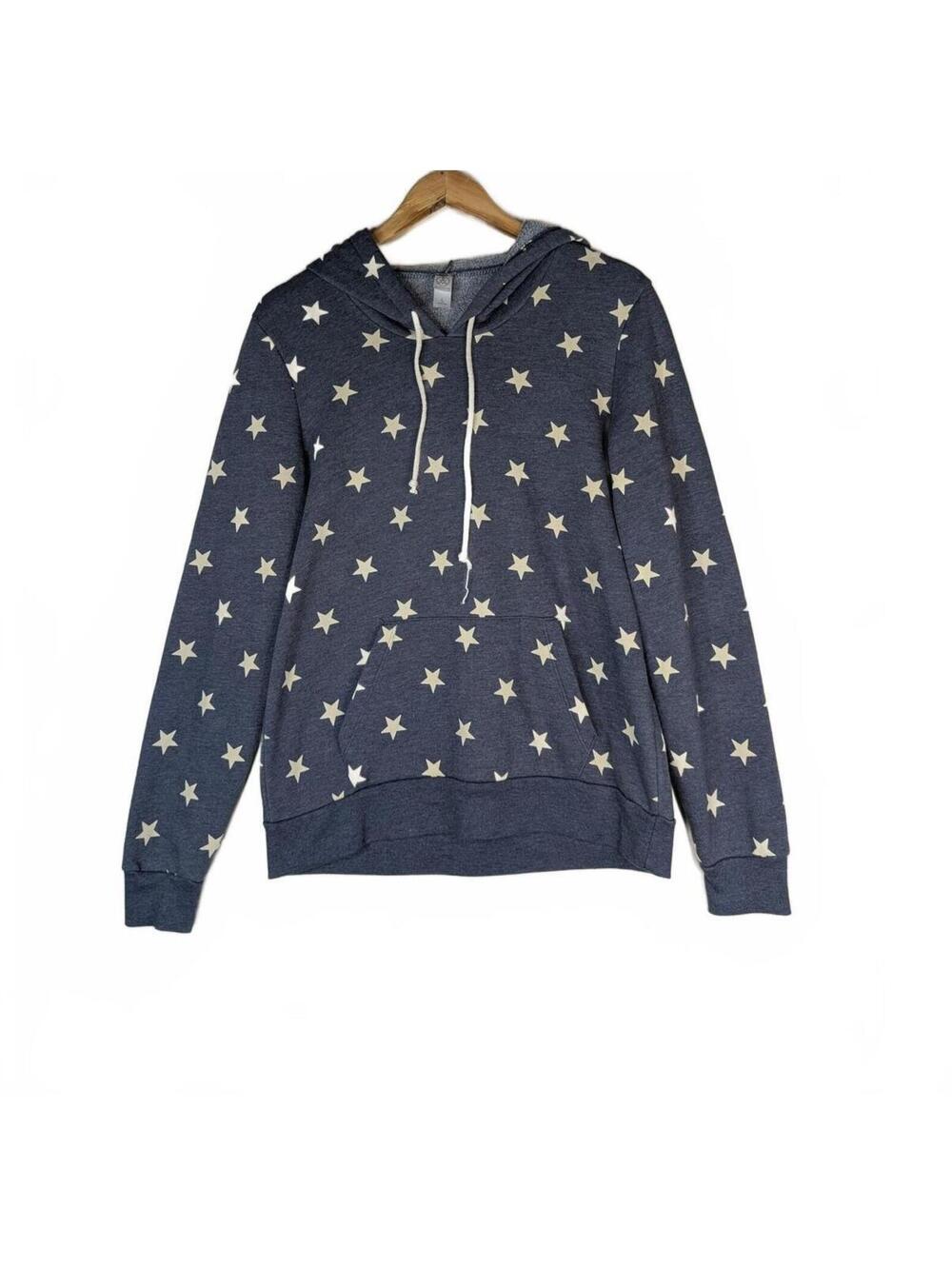 Alternative Ladies' Star Print Pullover Hoodie Size Large